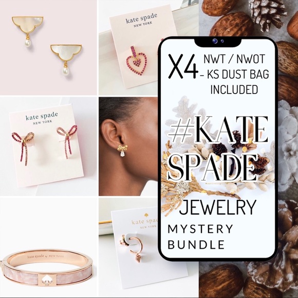 🌾4 GORGEOUS KATE SPADE MYSTERY JEWELRY NWT / NWOT - DUST BAG INCLUDED - Picture 8 of 8